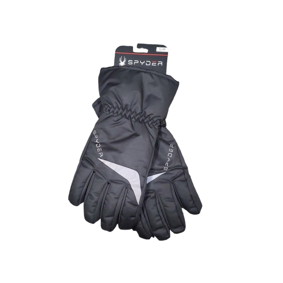 Spyder Other - Men's Spyder Insulated Ski Winter Gloves Black Reflective Size S/M NWT